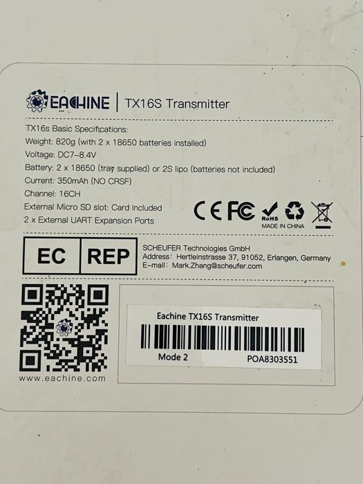 RadioMaster Eachine TX16S Transmitter