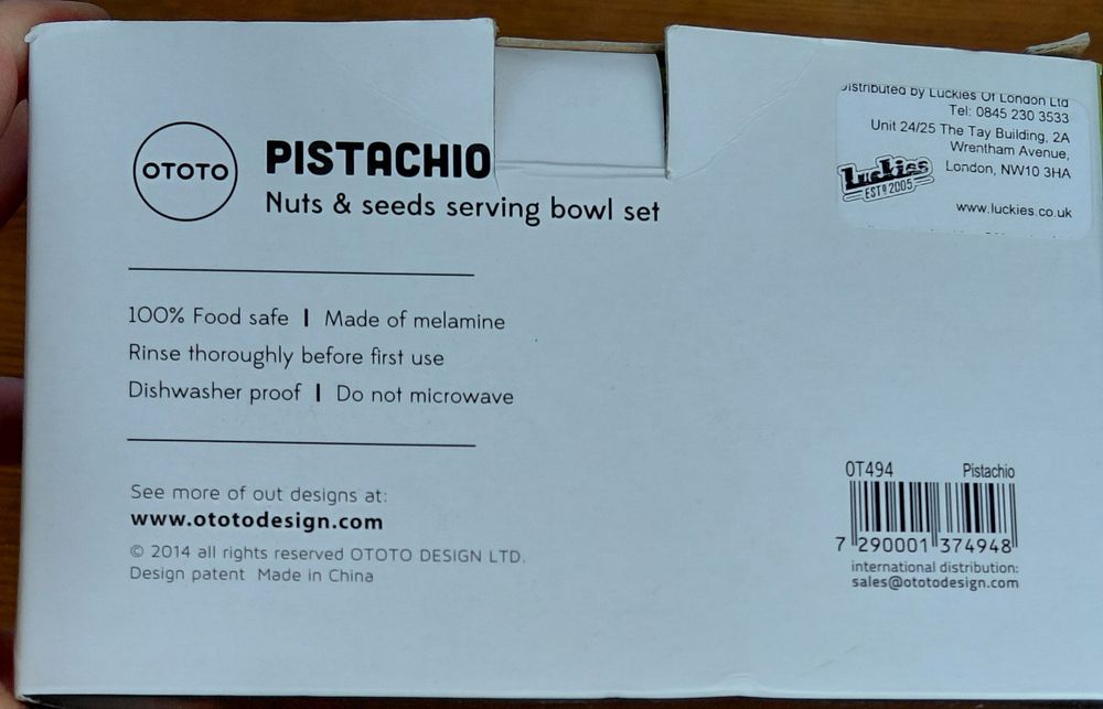 Набір піал OTOTO Pistachio (оригінал)
