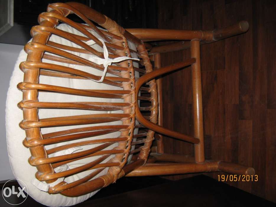 Cadeira baloiço de bambu