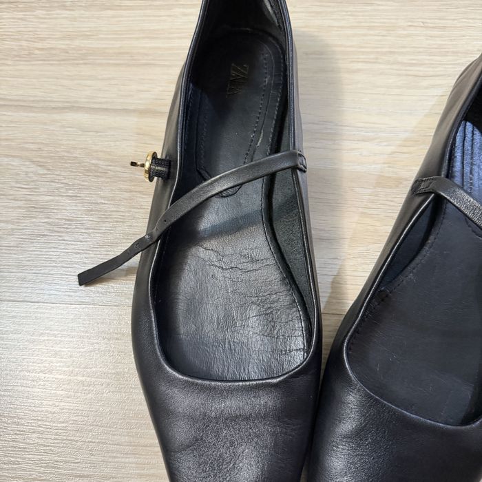 Балетки zara натуральна кожа