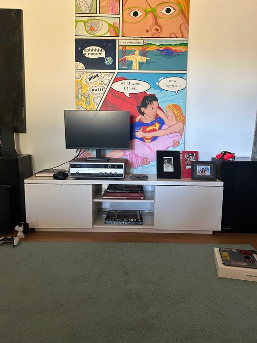 Móvel de TV IKEA BYÅS — Branco
