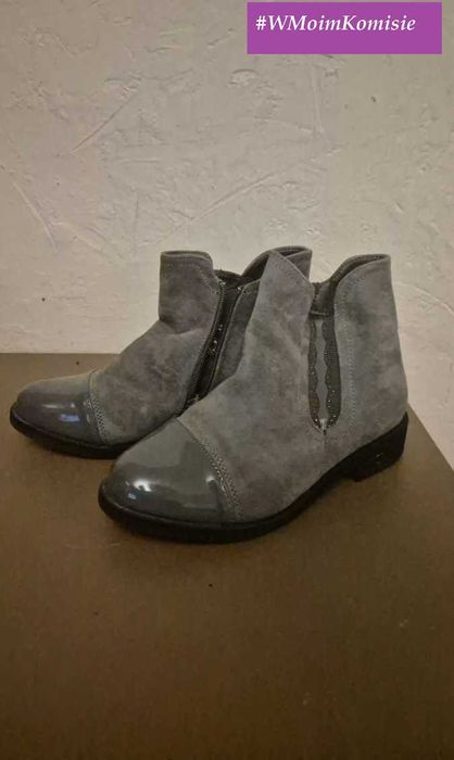Wiosenno jesienne  eleganckie buty - botki  rozm 36-36.5