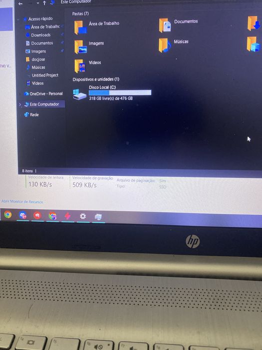 notebook hp sem uma tecla