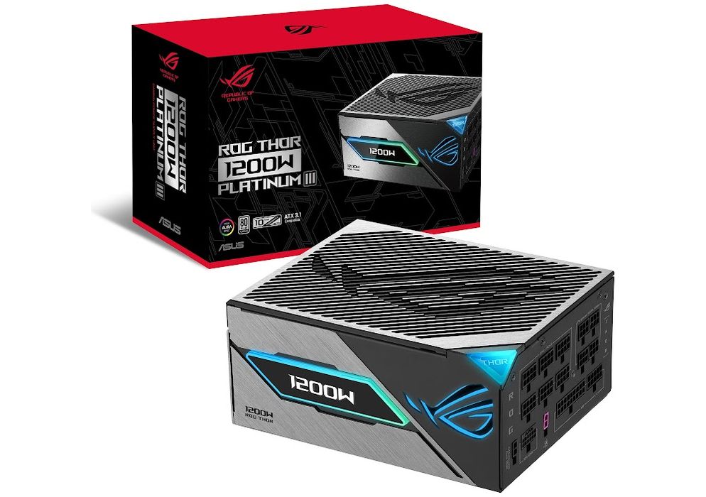 Zasilacz ASUS ROG Thor 1200W Platinum III (ATX, 1200 W, 80 PLUS Platinum, w pełni modularny) (90YE00V2-B0NA00)