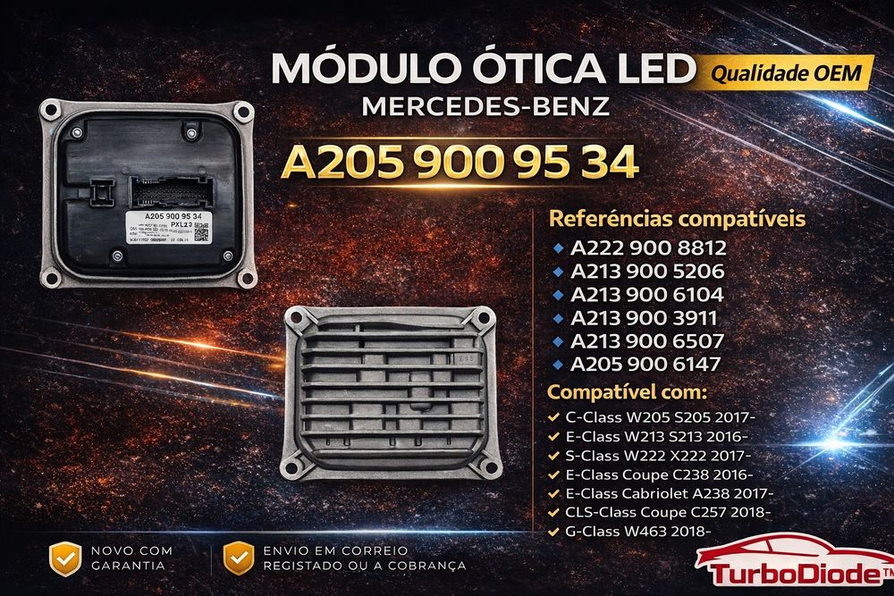Módulo Farol LED Mercedes Original Ref A205·900·95·34