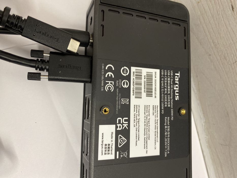 Док-станція Targus USB-C Dual 4K (Model: DOCK182-Q2)