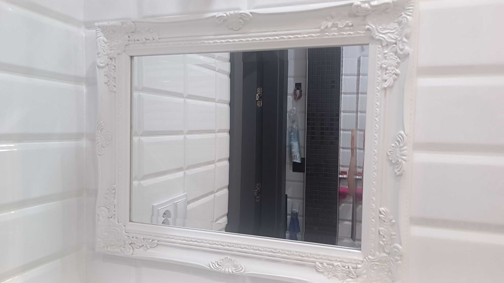 Lustro Glamour biała rama