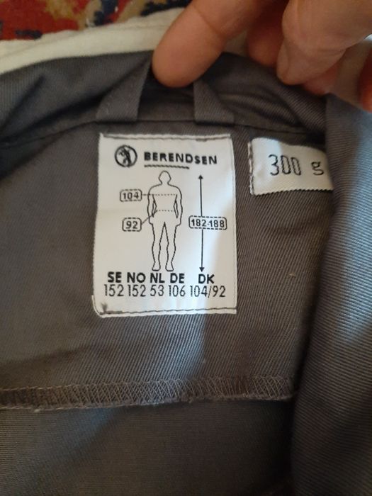 Kombinezon płótno, szary,  BERENDSEN