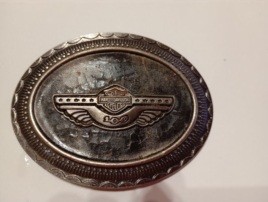 Пряжка к 100 летию Harley Davidson.б.у