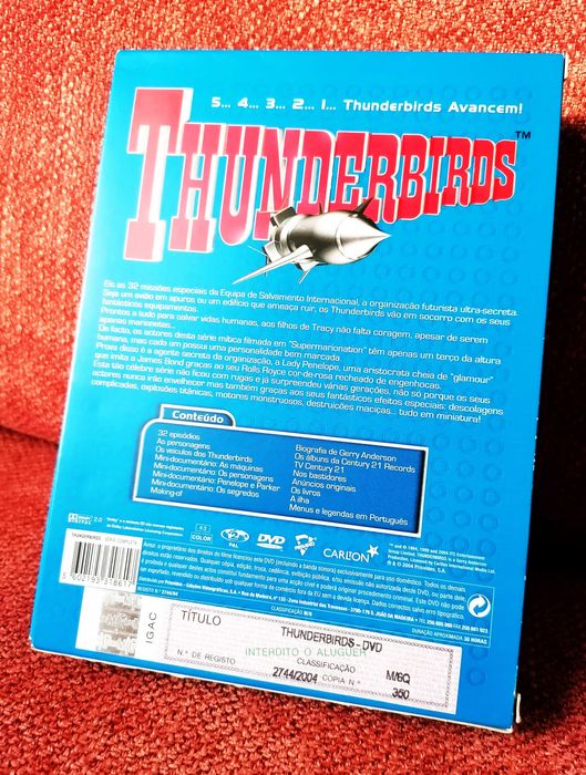 Dvd - "Thunderbirds" Box com 8 DVDs - série completa