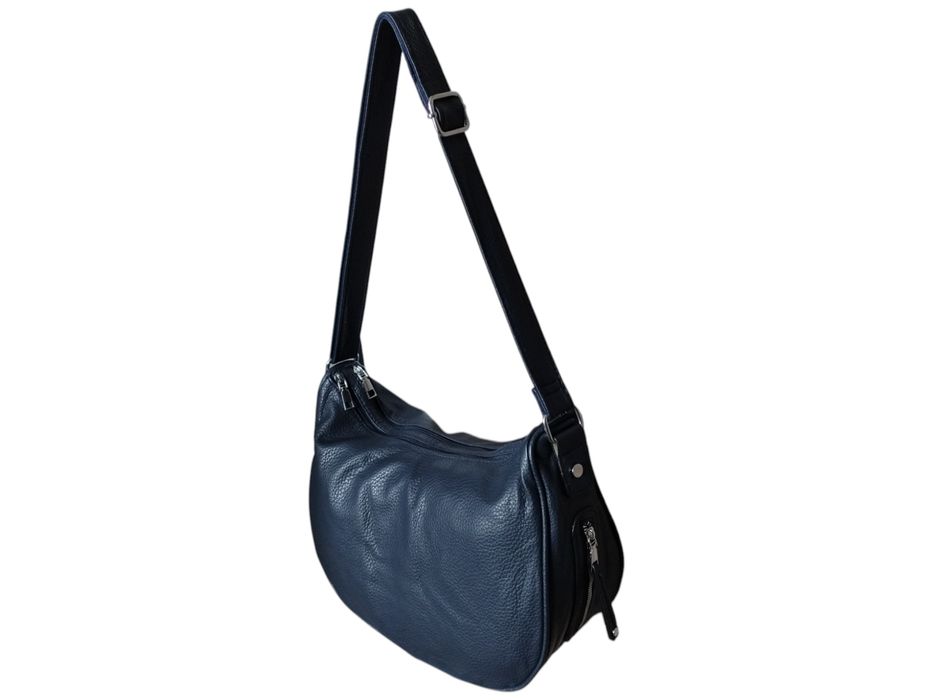 Stylowa Mała Listonoszka na Ramię Niebieska, Miejska Torebka