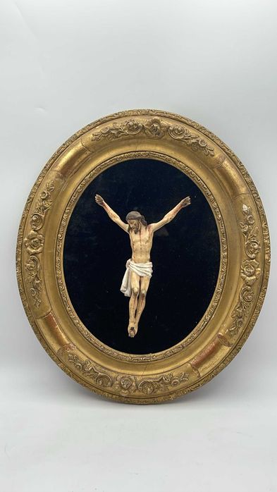 Cristo antigo com moldura