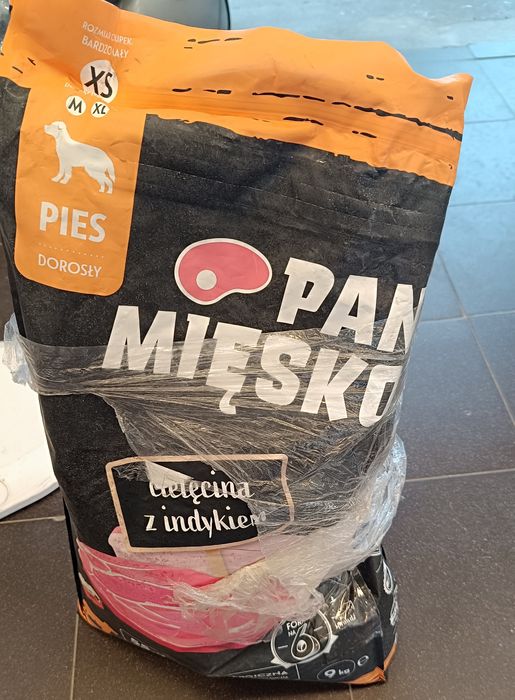 Pan Mięsko karma sucha dla psa cielęcina z indykiem chrupki  8 kg(6)