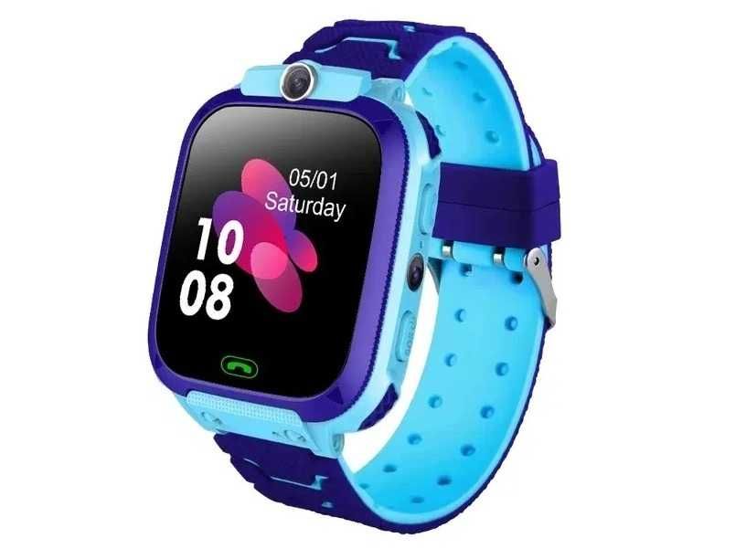 Детские смарт часы Q12 для детей с GPS трекером, розовые, голубые