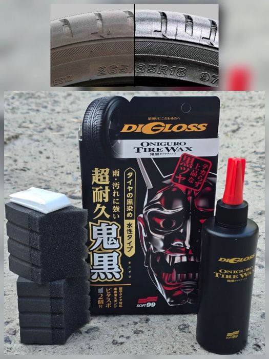 Чорніння для шин SOFT99 DiGloss Black Devil Tire Wax, Tire Black Wax