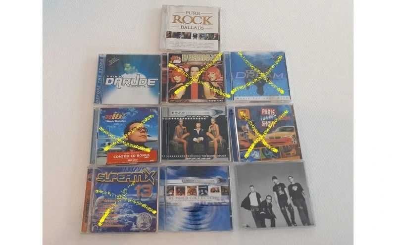 Conjunto com vários CDs EDM, Techno, Rock, Pop