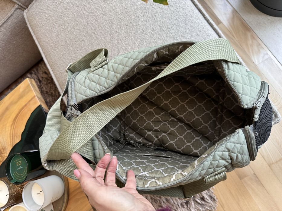Ekskluzywna torba dla psa pikowana oliwka John Dog Travel