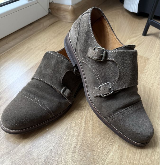 Buty Monki Wojas zamszowe khaki skóra