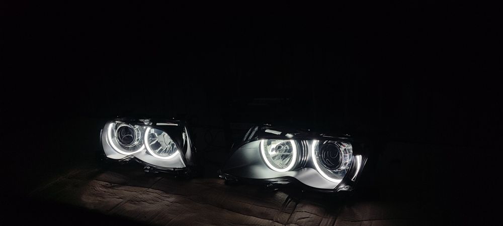 BMW E46 Lampy ZKW BiLED+Ringi COTTON NOWE Regeneracja Mocne Światło!