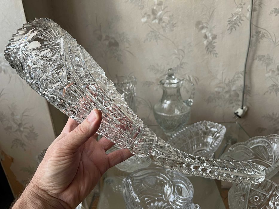 Вазы, салатники, ладьи хрусталь СССР.