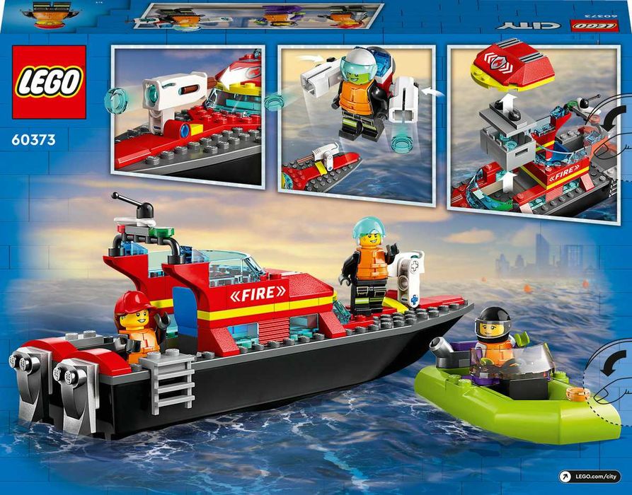 LEGO CITY 60373 ŁÓDŹ strażacka klocki