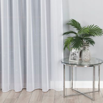 Firana Biała Woal, 130x400cm - Idealna do Salonu