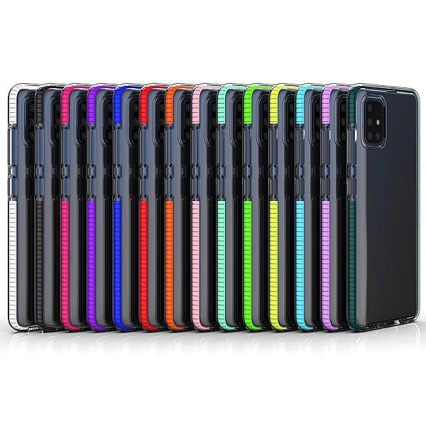 Żelowe etui z kolorową ramką Spring Case do Xiaomi Redmi Note 9 Pro /
