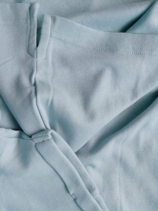 T-shirt męski z kieszonką błękitny rozmiar S