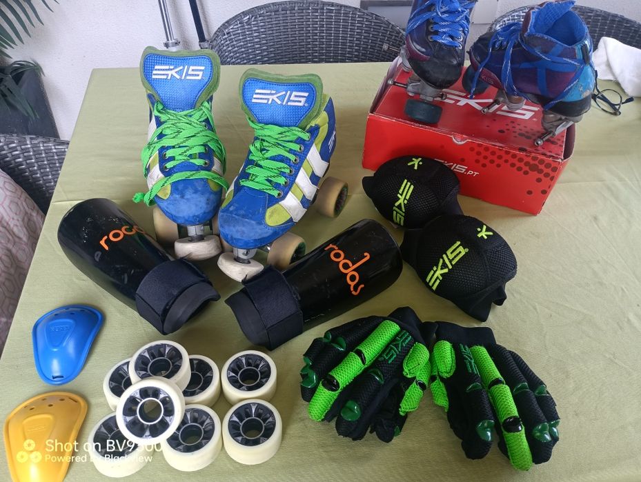 Patins e Respetivo Material conjunto