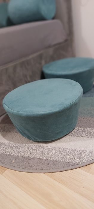 2xpufa 2x zagłówek  turkusowy komet