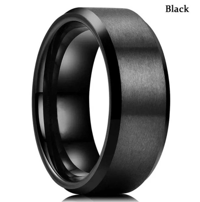 Чёрное кольцо из нержавеющей стали 6/7/9/10/11/12/13 размер