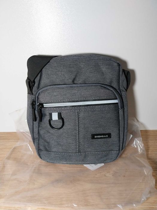 Męska Torba na Ramię Crossbody Listonoszka Szara S167