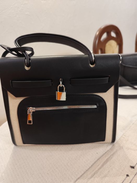 Torebka inspirowana modelem Hermès Herbag 31 neagra