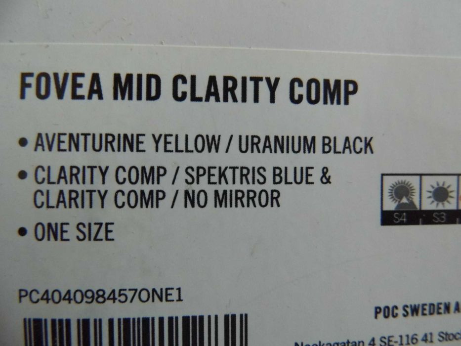 Gogle narciarskie narty POC Fovea Mid Clarity Comp soczewka S2 + S1