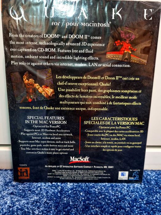 Quake 1 - EN Big Box CD-ROM (1996 MacSoft MAC) Nowa w Folii