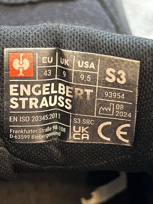 Робочі черевики Engelbeld Straus 43розмір