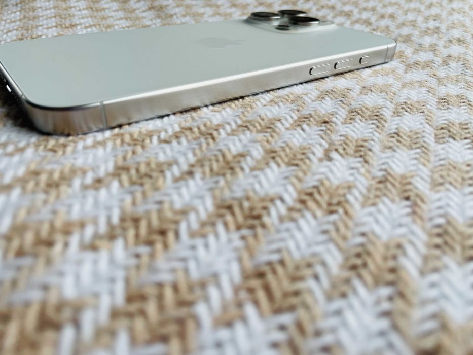 IPHONE 15 PRO MAX 256Gb ІДЕАЛ АКБ 100% White Titanium NEVERLOCK 90434