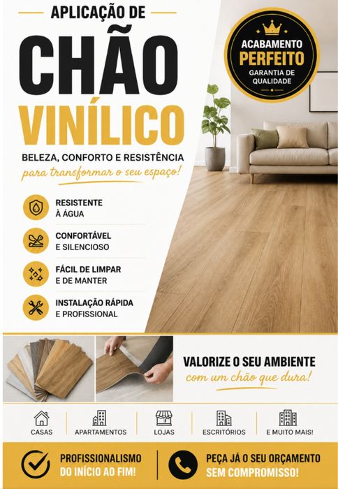 Aplicacão de Chão Vinílico