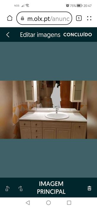 Móvel w.c com espelho  Alt1.95cm Larg1.50cm prof 60 cm