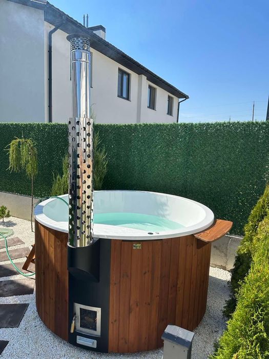 Balia ogrodowa Jacuzzi Gorąca beczka Piec wbudowany Hot Tube Premium