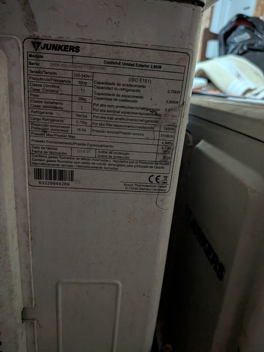 3 máquinas Ar condicionado Junkers 225€