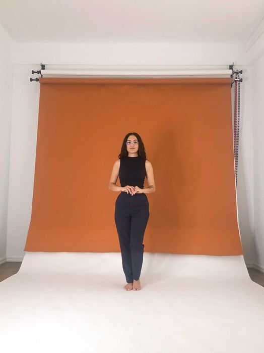 Kit completo de suporte de fundo fotográfico + 2 fundos de papel
