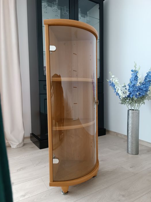 Szafka norożna półokrągła, zaokrąglona, barek, witryna, witrynka