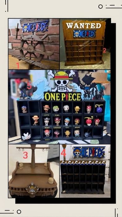 One Piece  підставка полиця стенд під фігурки kinder joy діорама