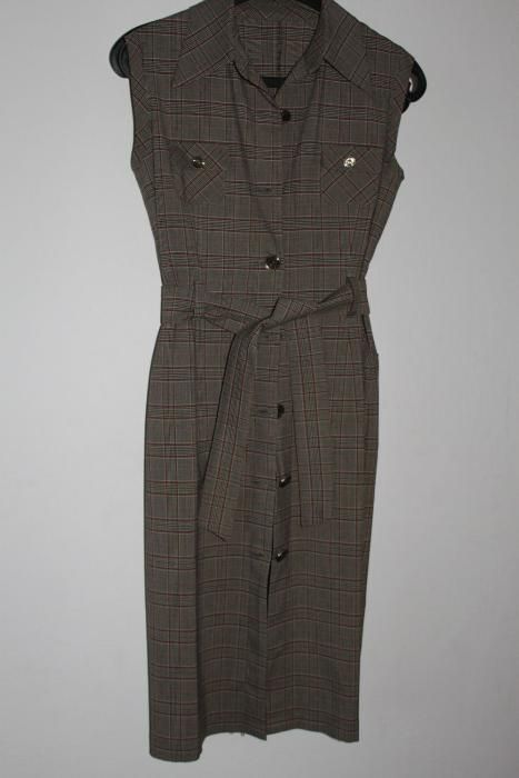 szmizjerka nowa szyta w kratę materiał sztuczny bardzo ładny XS/S