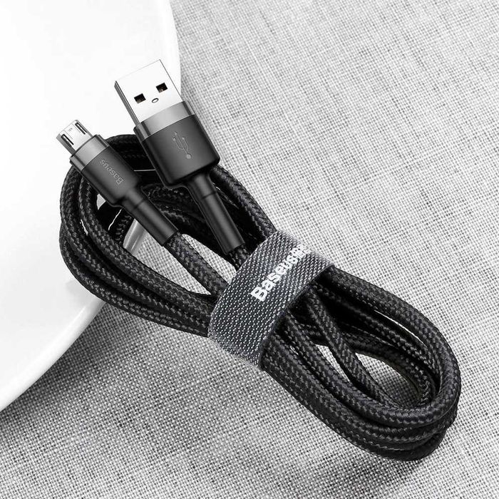 Kabel USB do Micro USB Baseus Cafule 2.4A 0,5m (czarny)