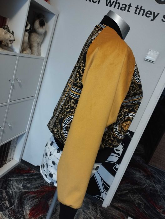 Kurtka bomberka welurowa,nowa rozm L-XL