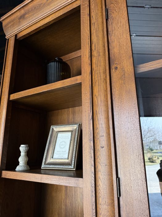 DUŻA MEGA XXL biblioteka DĘBOWA wysoka regał vintage rustykalna