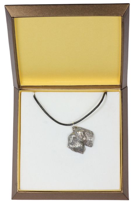 Irish soft coated wheaten terrier naszyjnik w pudełku Art-Dog