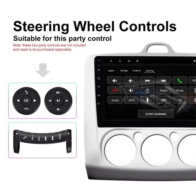 Rádio 2din Ford/Focus/Mk2 2004 a 2011 GPS e moldura 9' NOVO